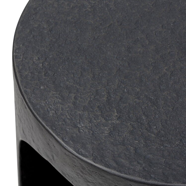 Four Hands Samson End Table- Distressed Graphite Concrete