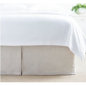 Lush Linen Bed Skirt, Natural King