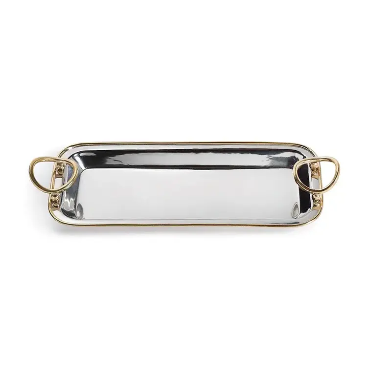 Polished Nickel & Gold Precious Tray