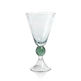 Cassis Vintage Stem Glass- Light Blue