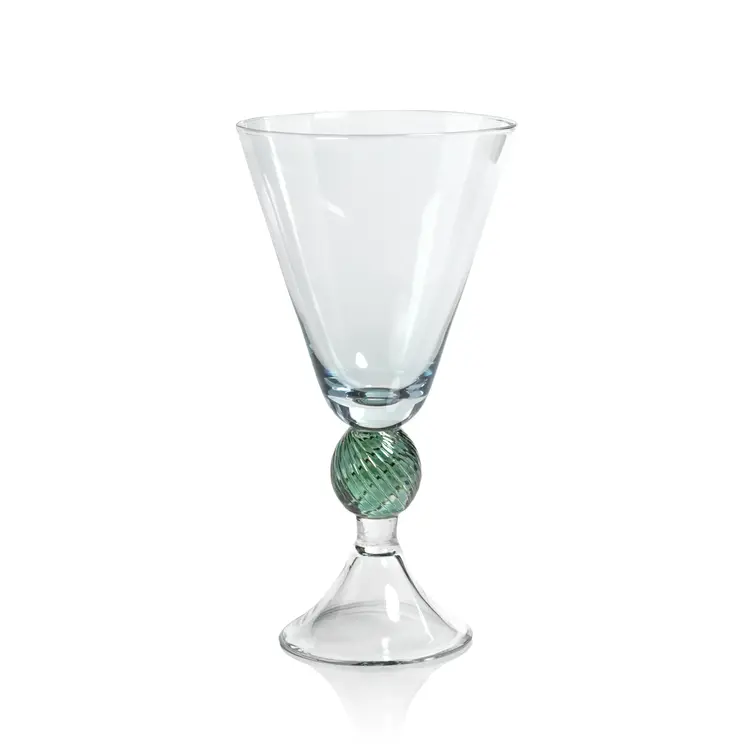 Cassis Vintage Stem Glass- Light Blue
