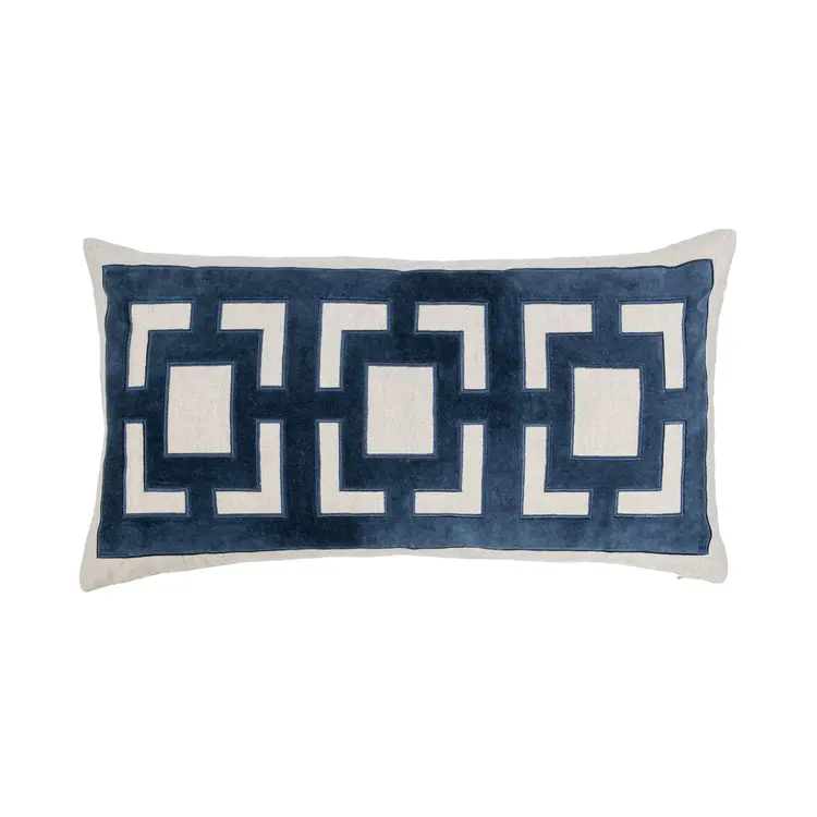 NV Corbin Navy Blue Pillow, 14" x 26"