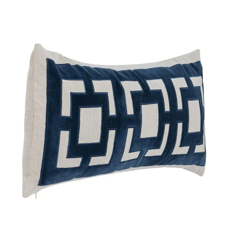 NV Corbin Navy Blue Pillow, 14" x 26"