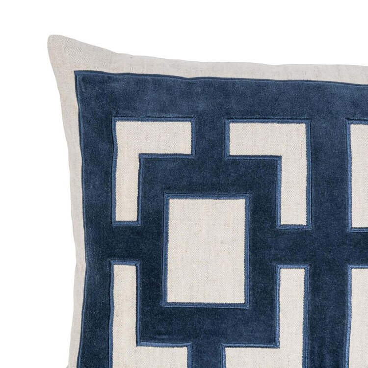 NV Corbin Navy Blue Pillow, 14" x 26"