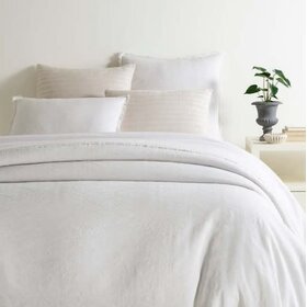 Faye Linen Duvet Cover, Plaster King