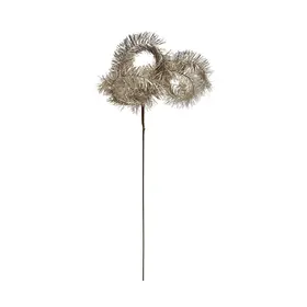 20" H Tinsel Stem- Antique Silver Finish