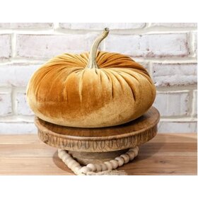 10" Pale Orange Velvet Pumpkin