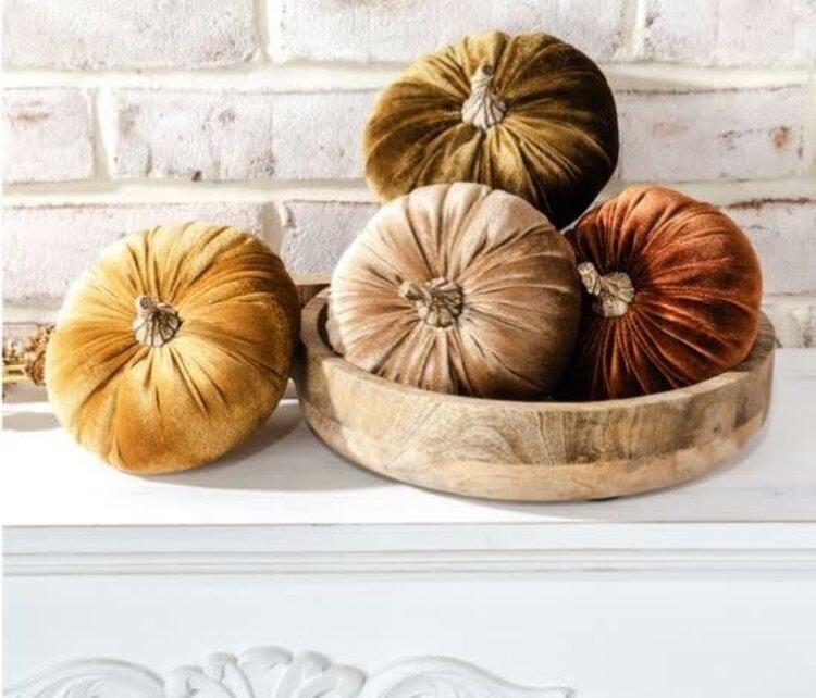 5" Assorted Velvet Pumpkin (price per pumpkin)