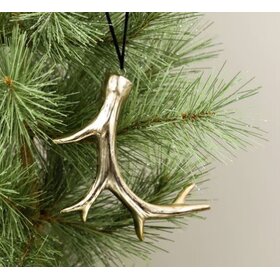 Gold Antler Ornament