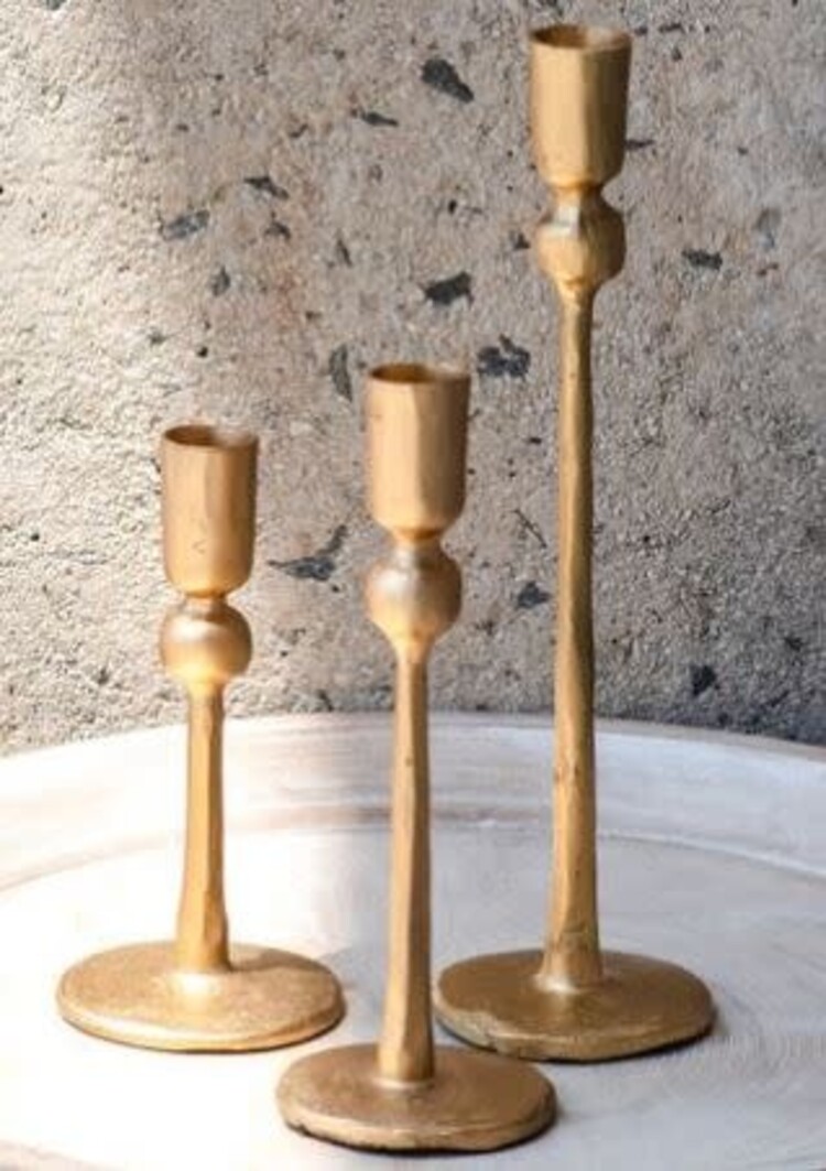 Gold Iron Ball Candle Stands-
