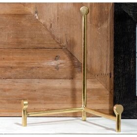 10" Brass Straight Back Easel