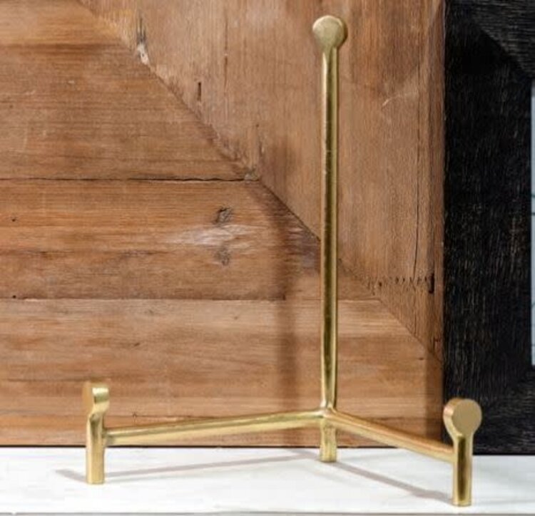 10" Brass Straight Back Easel