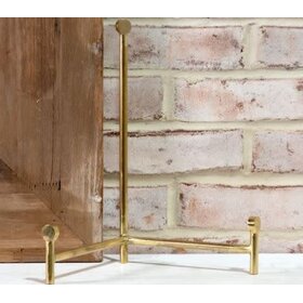 12" Brass Straight Back Easel