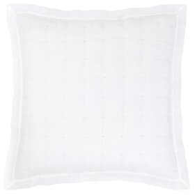 Lush Linen Puff Sham, White Euro