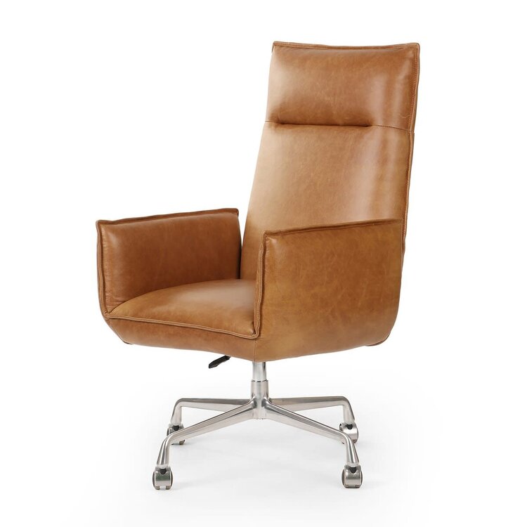 Four Hands Lionel Desk Chair- Chaps Saddle