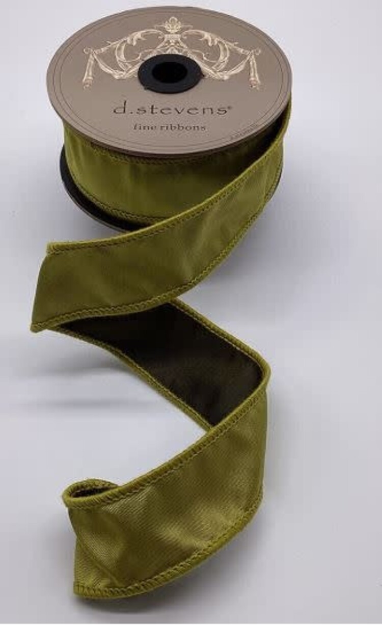 Woven Victorian Satin, Moss/Forest Green