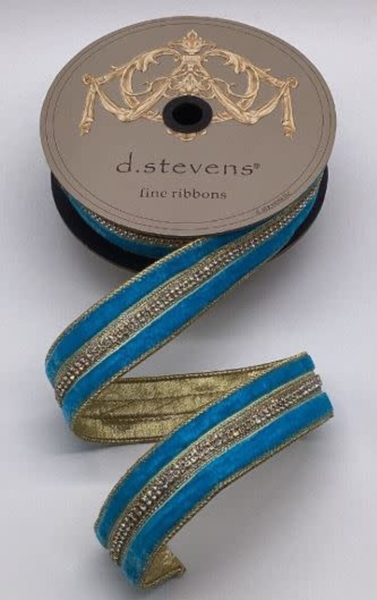 Velvet Iris Crystal Side Trim, Ocean Blue