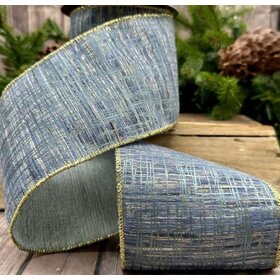 Jacquard Crisscross Pattern, Blue Gold