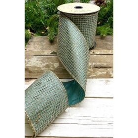 Taffera Glitter Mesh, Platinum/Celadon