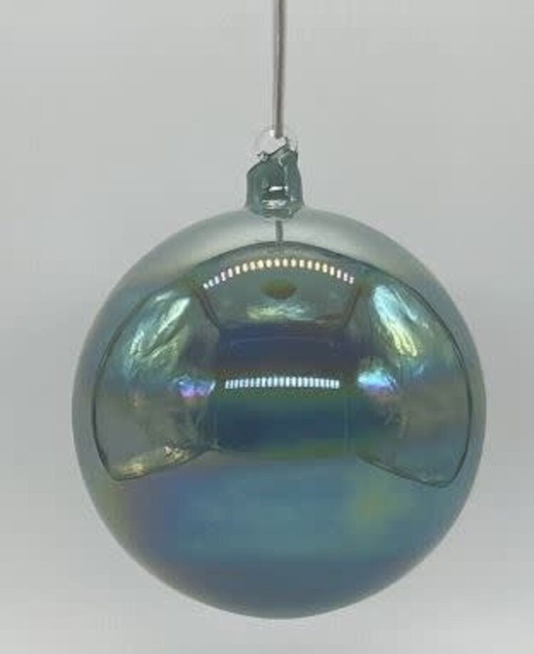 Glass Handblown Top, Irid Steel Gray