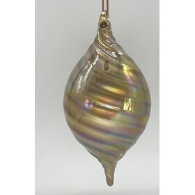 Glass Swirl Finial, Gold