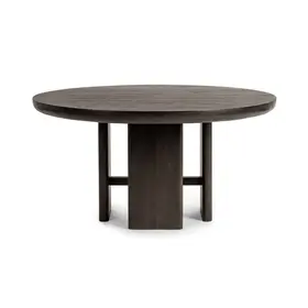 Celadon 60" Round Dining Table- Truffle Roast