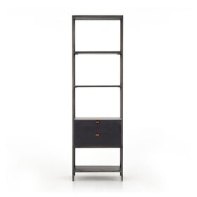 Four Hands Trey Bookshelf- Black Wash Popular