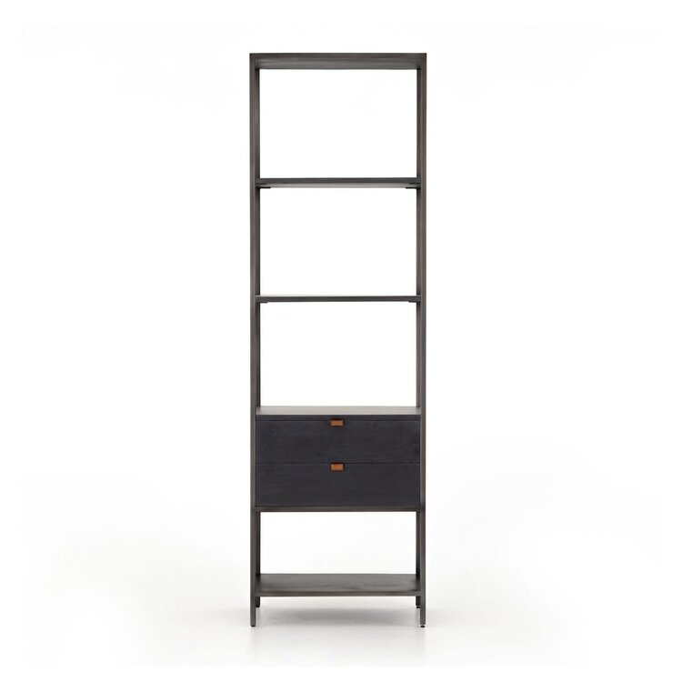Four Hands Trey Bookshelf- Black Wash Popular