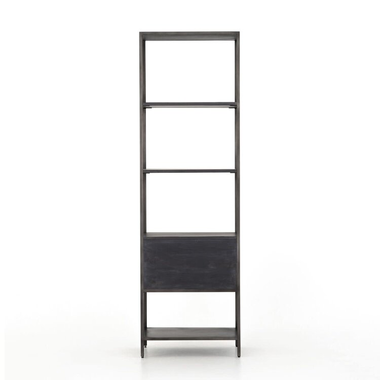 Four Hands Trey Bookshelf- Black Wash Popular