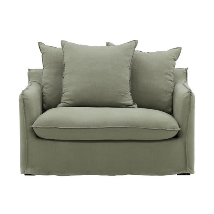 Vivian Sofa Chair, Slipcover Easton Forest