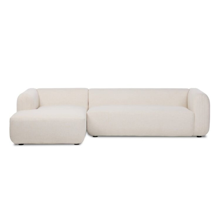 Four Hands Nara 2-Piece Left Chaise Sectional- Crypton Nomad Snow