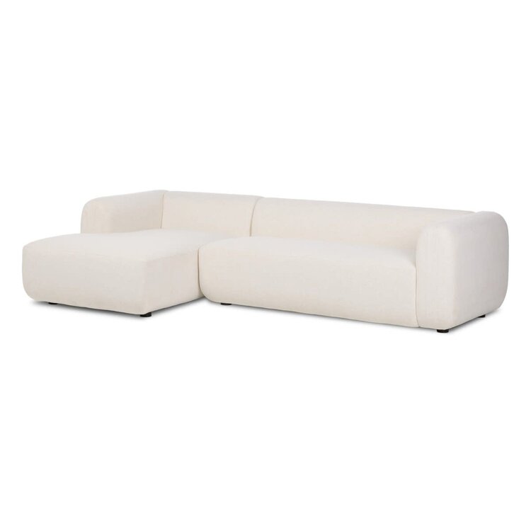 Four Hands Nara 2-Piece Left Chaise Sectional- Crypton Nomad Snow