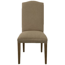 Atelier Home Camelback Side Chair- Carbon Oak Linen Taupe