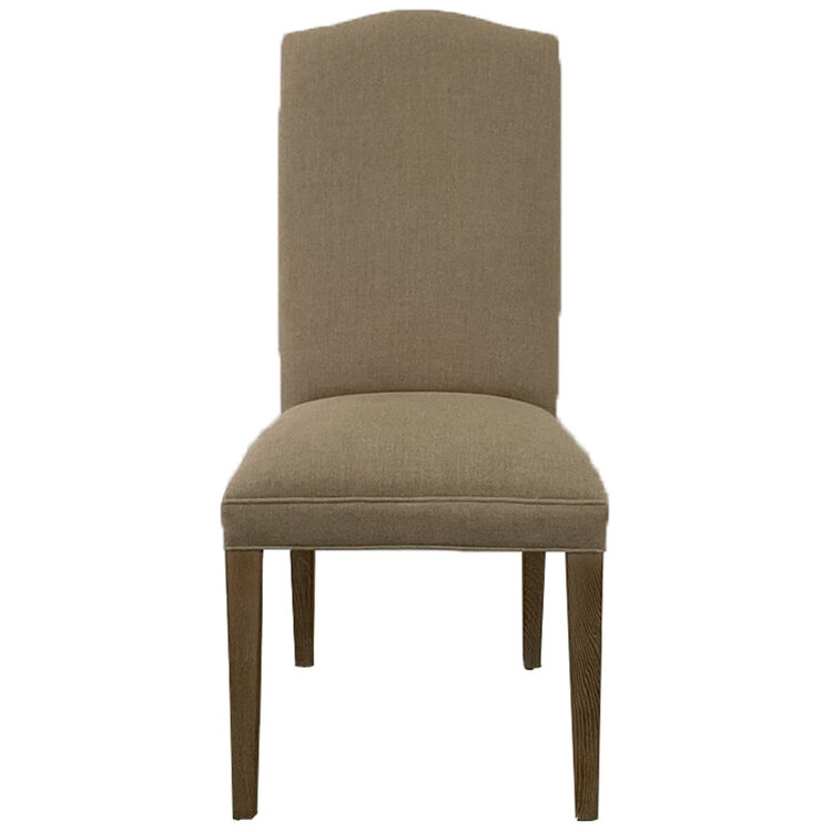 Atelier Home Camelback Side Chair- Carbon Oak Linen Taupe