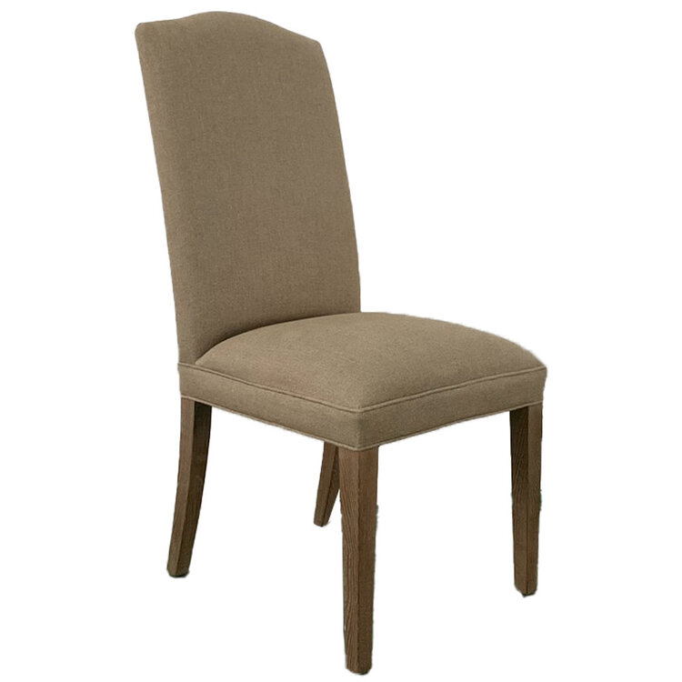 Atelier Home Camelback Side Chair- Carbon Oak Linen Taupe