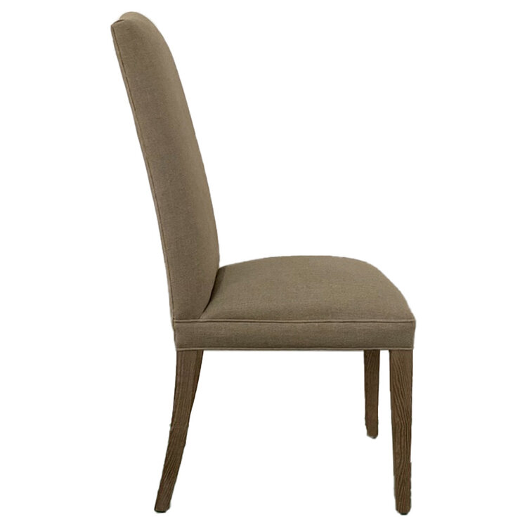 Atelier Home Camelback Side Chair- Carbon Oak Linen Taupe