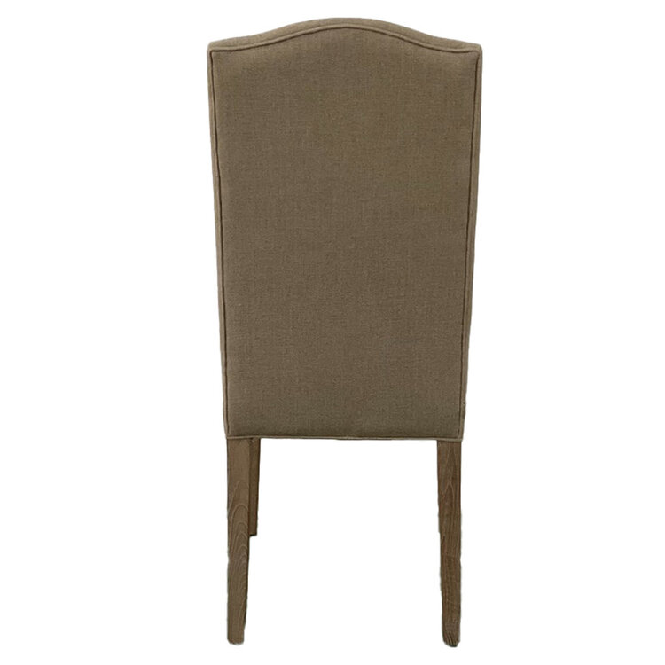 Atelier Home Camelback Side Chair- Carbon Oak Linen Taupe