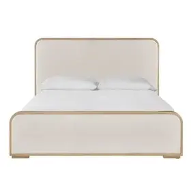 Modern Nomad Bed, Queen Canberra Ivory