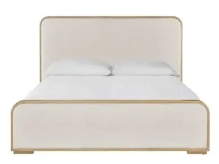 Modern Nomad Bed, Queen Canberra Ivory