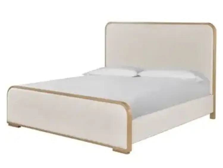 Modern Nomad Bed, Queen Canberra Ivory