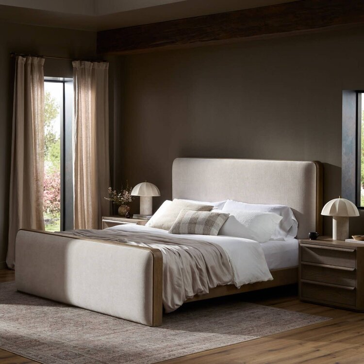 Four Hands Pierce Bed, King Holland Sand