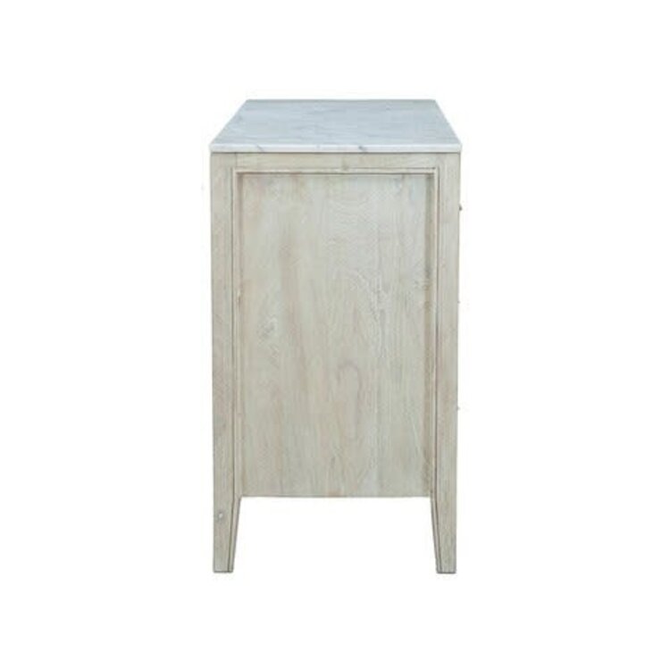 Beyond Borders Giselle 3 Drawer Chest- White Wash Mango Wood