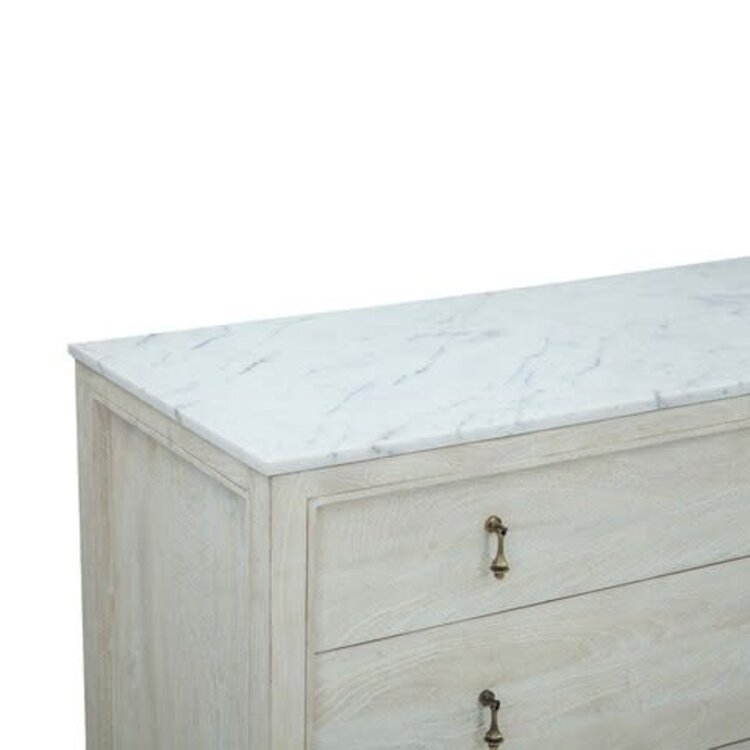 Beyond Borders Giselle 3 Drawer Chest- White Wash Mango Wood