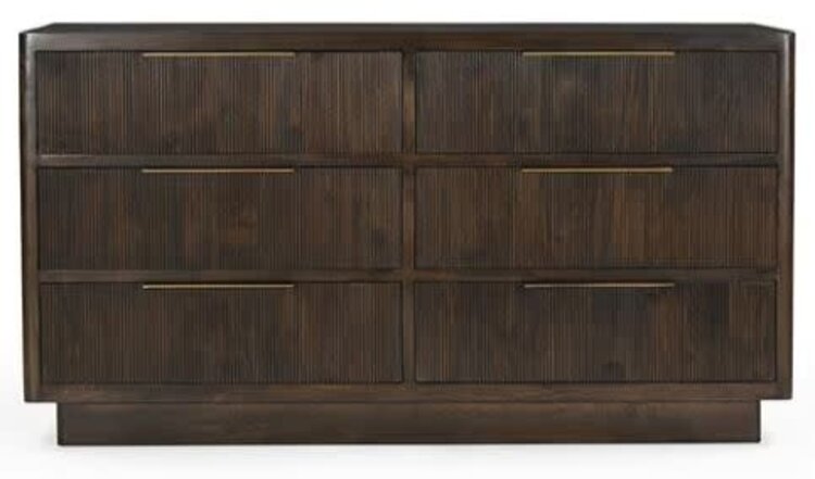 Beyond Borders Conrad 6 Drawer Dresser- Coffee Brown