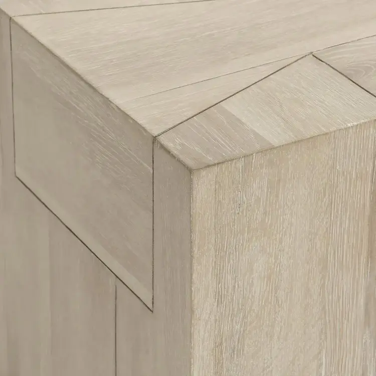 Bristol Solid Wood Rectangular Coffee Table- Aged Cream