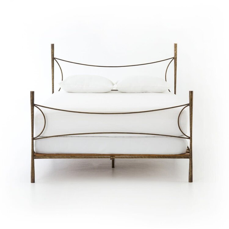 Four Hands Westwood Bed, Queen Antique Brass