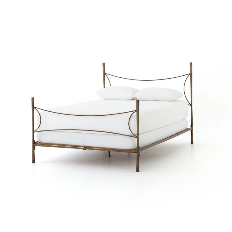 Four Hands Westwood Bed, Queen Antique Brass