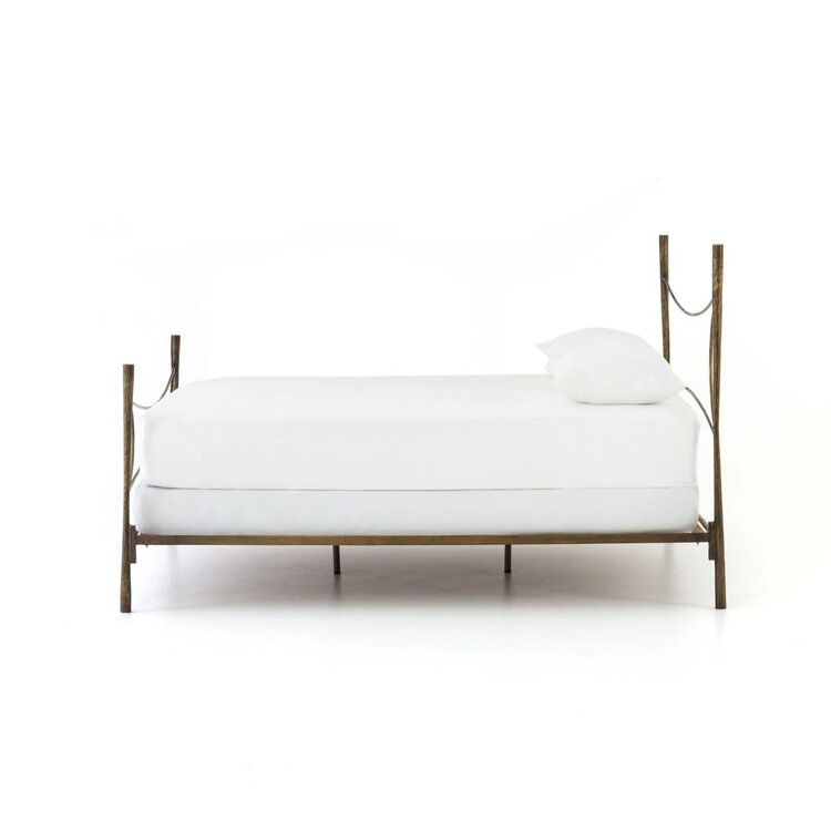 Four Hands Westwood Bed, Queen Antique Brass
