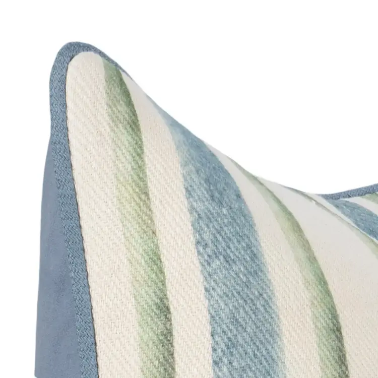 TQ Harbor Blue/Green Stripe, 20" x 20"