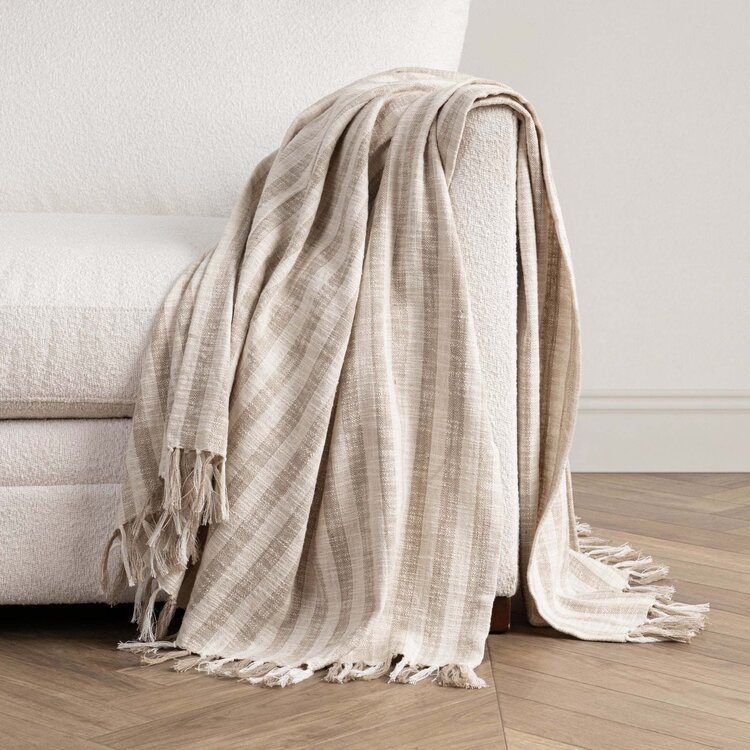 TC Linna Throw Ivory/Natural, 50" x 70"